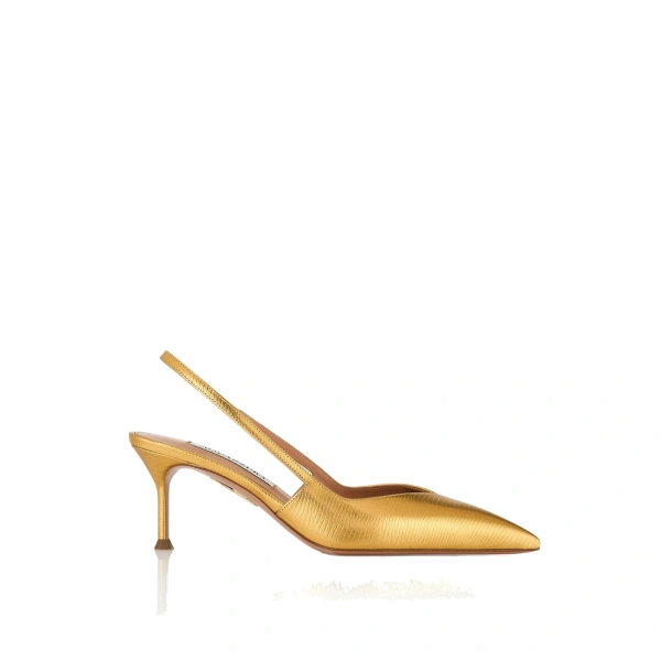 Uptown Sling Pump 65 in Gold