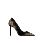 Aquazzura Velvet Meadow Pump 105 in Black | Pumps