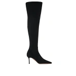 Aquazzura Vespera OTK Boot 75 in Black | Knee-High Boots