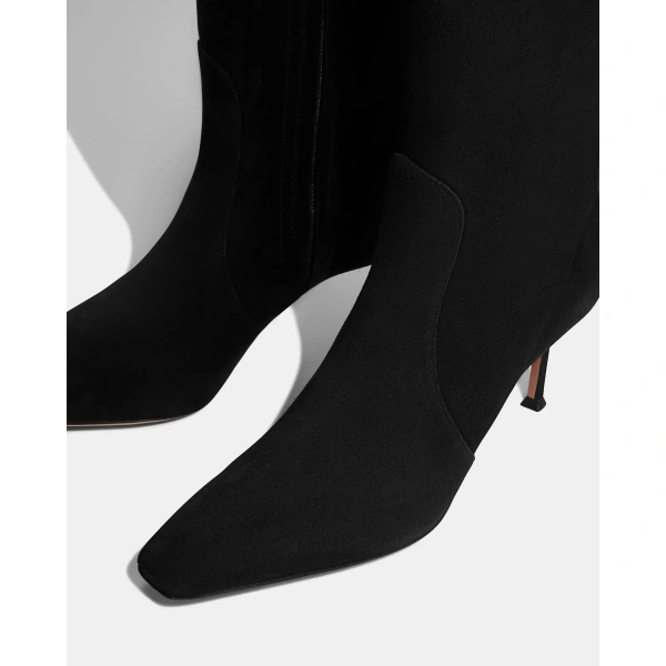 Aquazzura Vespera OTK Boot 75 in Black, view 3 | Knee-High Boots