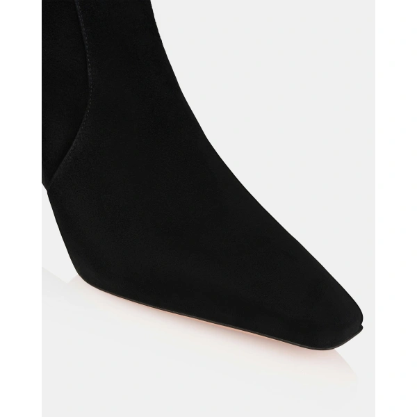 Aquazzura Vespera OTK Boot 75 in Black, view 6 | Knee-High Boots