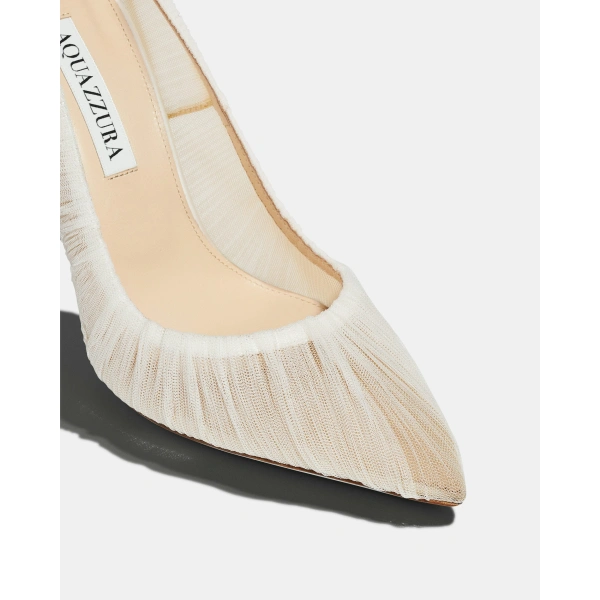 Aquazzura Voile Pump 105 in White, view 6 | Pumps