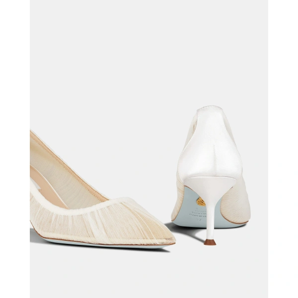 Aquazzura Voile Pump 65 in White, view 4 | Pumps