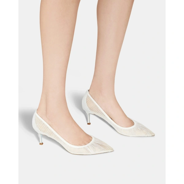 Aquazzura Voile Pump 65 in White, view 5 | Pumps