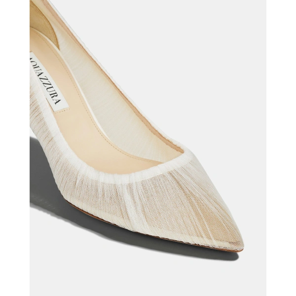 Aquazzura Voile Pump 65 in White, view 6 | Pumps