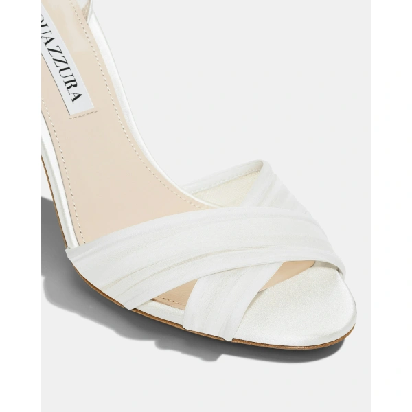 Aquazzura Voile Sandal 85 in White, view 6 | Sandals