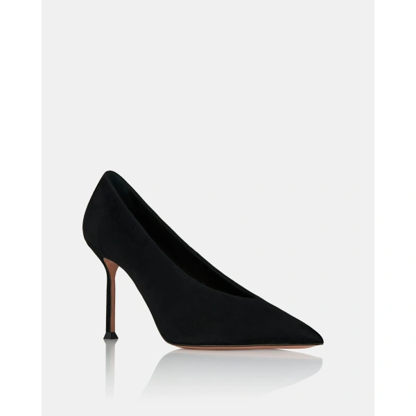Aquazzura Voltaire Pump 85 in Black, view 2 | Pumps