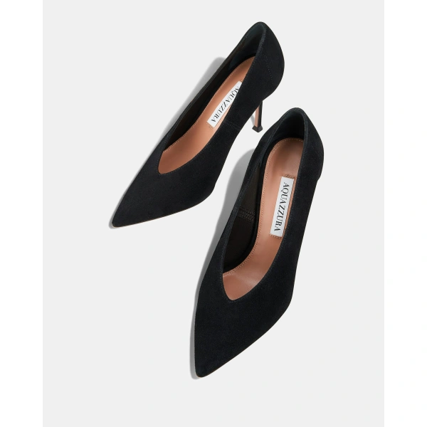 Aquazzura Voltaire Pump 85 in Black, view 3 | Pumps