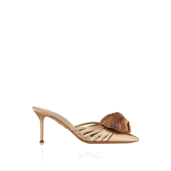 Wild Bloom Mule 75 in Warm Nude