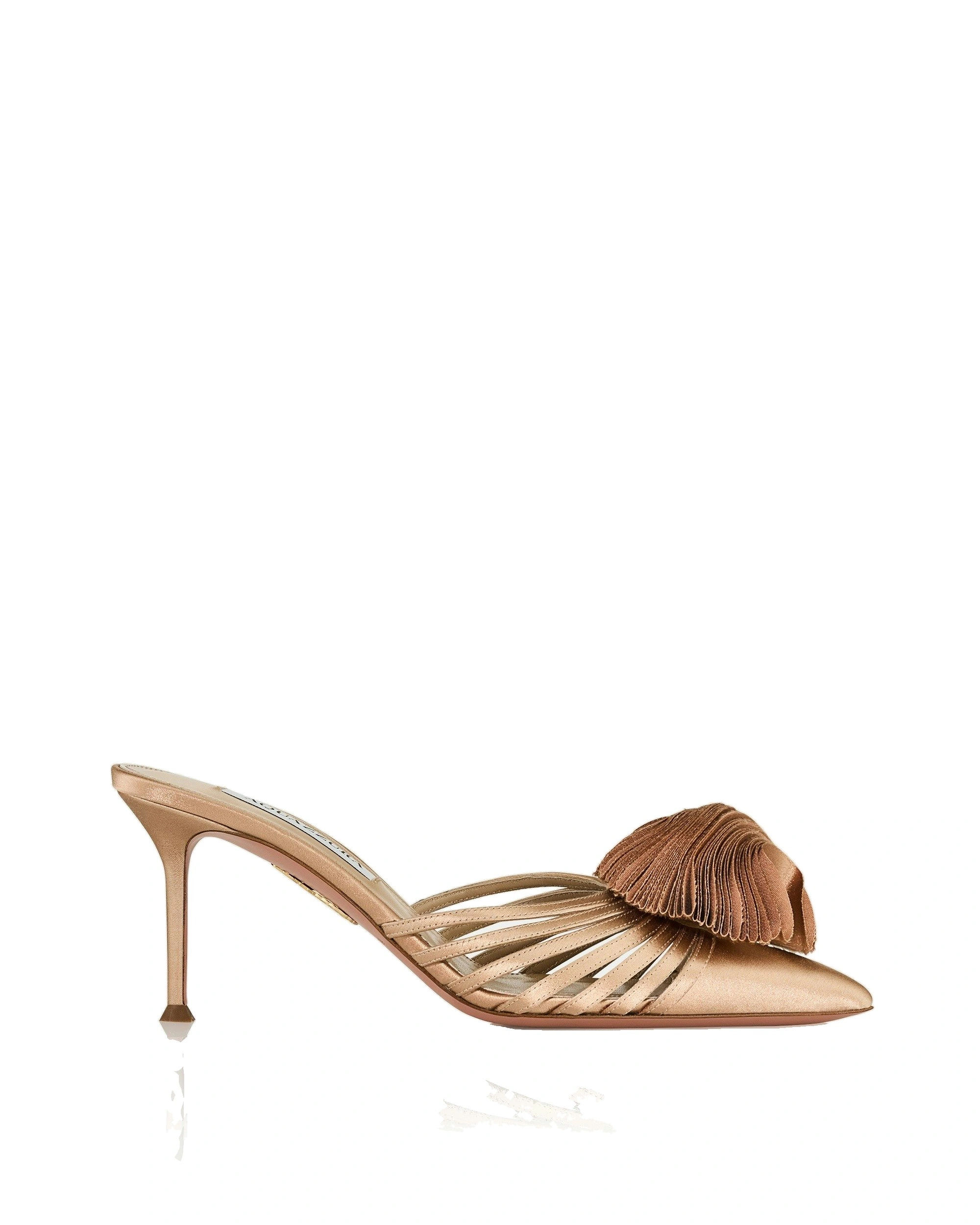 Aquazzura Wild Bloom Mule 75 in Warm Nude Aquazzura Wild Bloom Mule 75 in Warm Nude | Mules