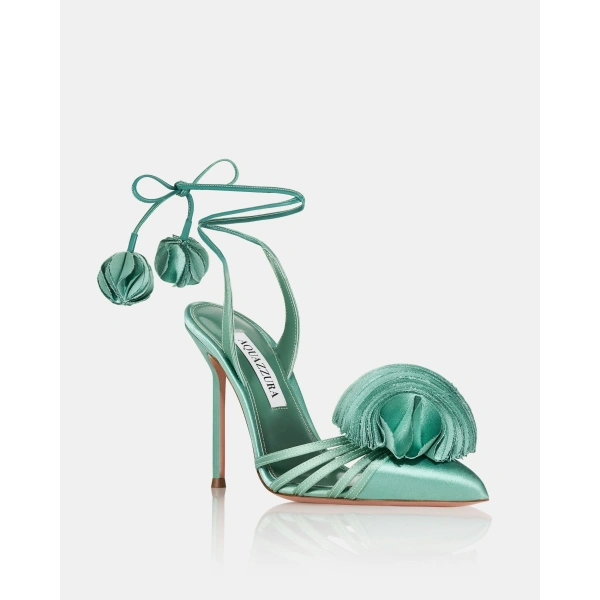 Aquazzura Wild Bloom Pump 105 in Salvia, view 2 | Pumps