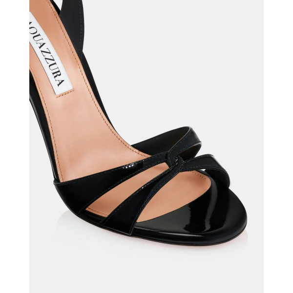 Aquazzura You And I Sandal 105 in Black, view 6 | Sandals