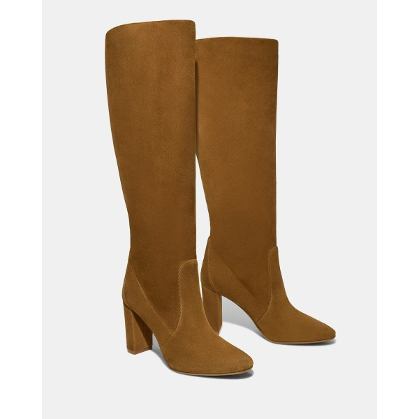 Aquazzura Zane Boot 85 in Chestnut, view 3 | Knee-High Boots