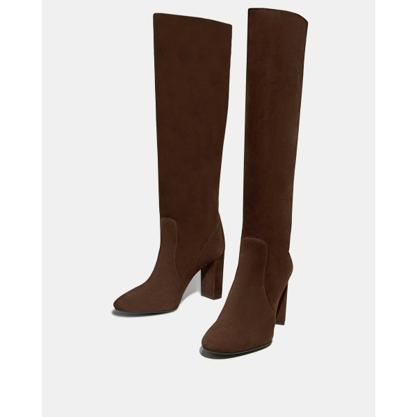 Aquazzura Zane Boot 85 in Espresso, view 3 | Knee-High Boots