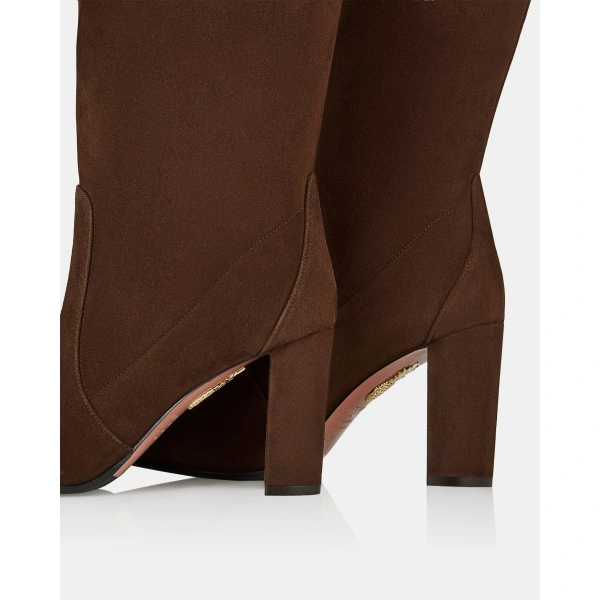 Aquazzura Zane Boot 85 in Espresso, view 4 | Knee-High Boots