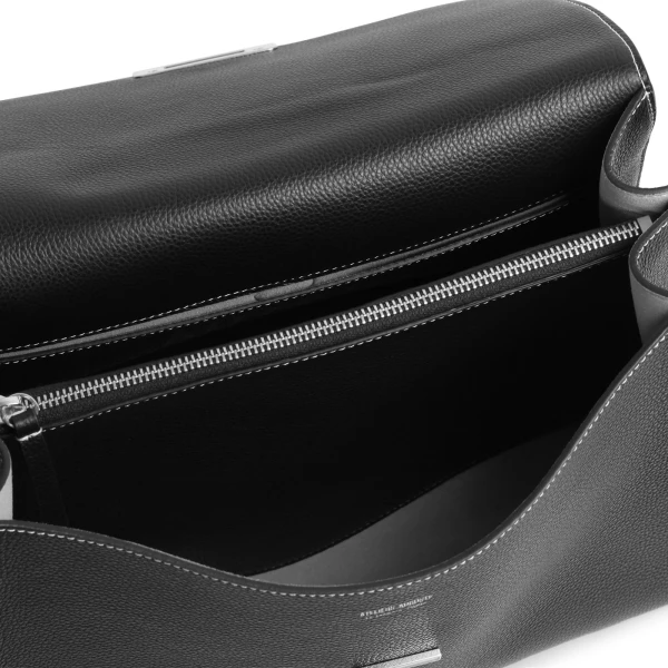 Ateliers Auguste Amelot Silver Edition in Black Pebble Leather, view 3