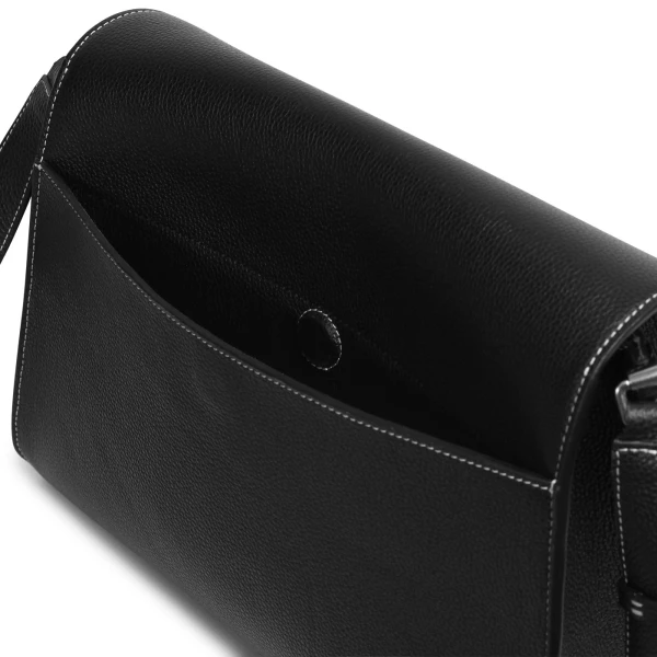 Ateliers Auguste Amelot Silver Edition in Black Pebble Leather, view 4