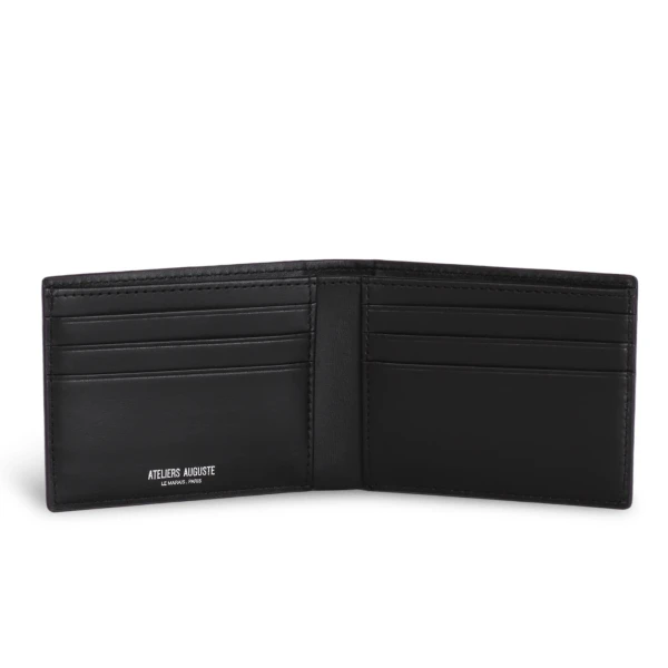 Ateliers Auguste Cléry Slim Wallet in Black Smooth Leather, view 2