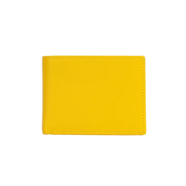 Cléry Slim Wallet in Yellow Smooth Leather
