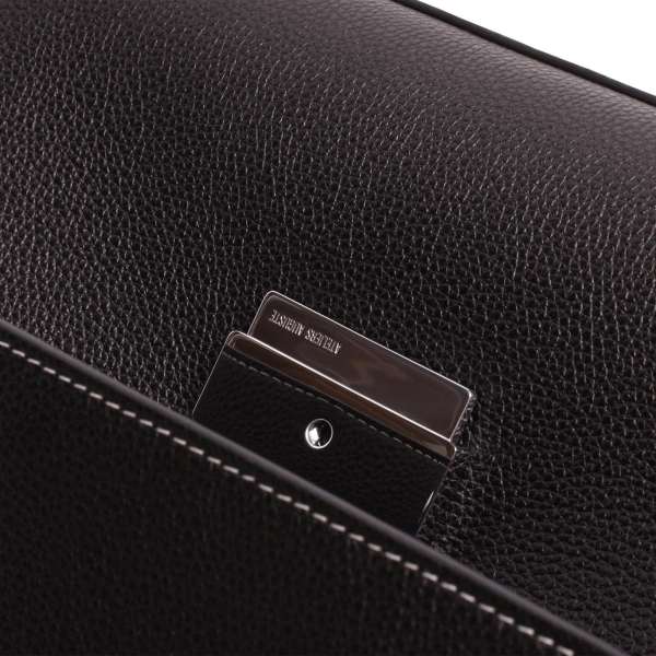 Ateliers Auguste Colette Silver Edition in Black Pebble Leather Shoulder Bag, view 4