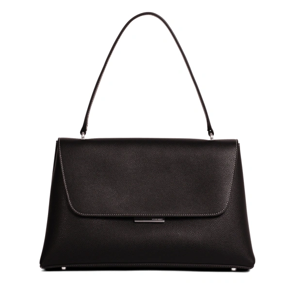 Colette Silver Edition in Black Pebble Leather