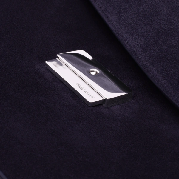 Ateliers Auguste Colette Silver Edition in Midnight Blue Suede Shoulder Bag, view 4