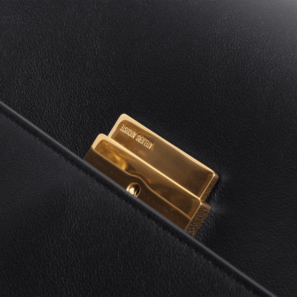 Ateliers Auguste Colette in Black Smooth Leather Shoulder Bag, view 5