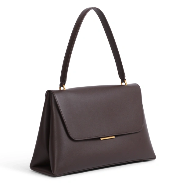 Ateliers Auguste Colette in Chocolate Smooth Leather Shoulder Bag, view 2