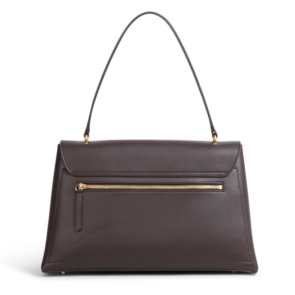 Ateliers Auguste Colette in Chocolate Smooth Leather Shoulder Bag, view 3