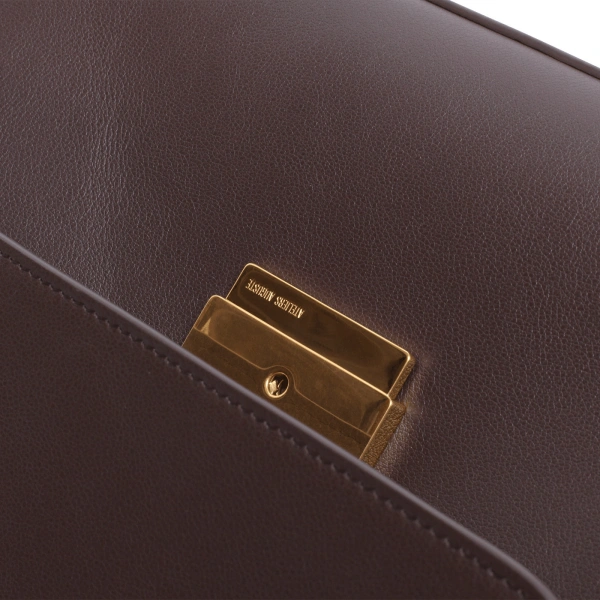 Ateliers Auguste Colette in Chocolate Smooth Leather Shoulder Bag, view 5