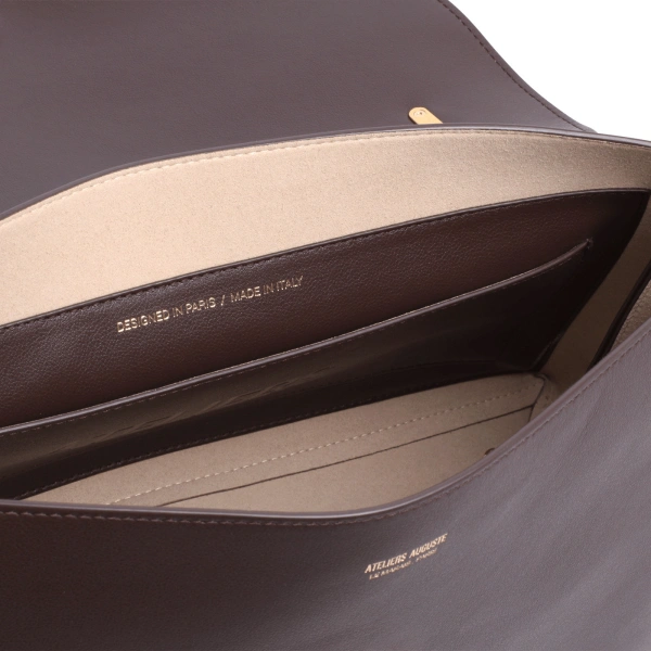 Ateliers Auguste Colette in Chocolate Smooth Leather Shoulder Bag, view 6