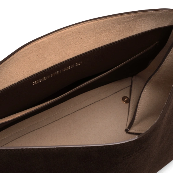 Ateliers Auguste Colette in Chocolate Suede Shoulder Bag, view 6