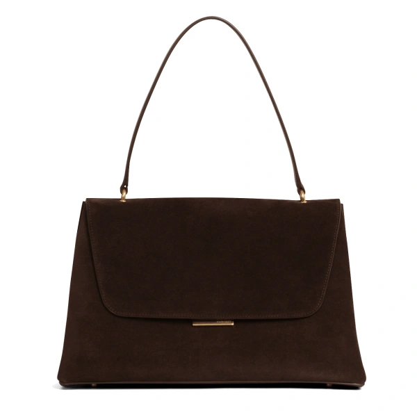 Ateliers Auguste Colette in Chocolate Suede Shoulder Bag
