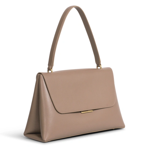 Ateliers Auguste Colette in Taupe Smooth Leather Shoulder Bag, view 2