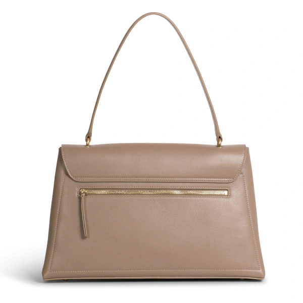 Ateliers Auguste Colette in Taupe Smooth Leather Shoulder Bag, view 3