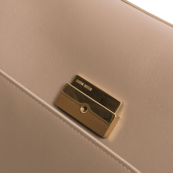 Ateliers Auguste Colette in Taupe Smooth Leather Shoulder Bag, view 5