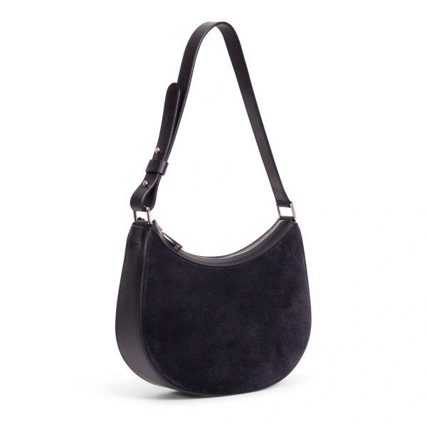 Ateliers Auguste Marceau Silver Edition in Midnight Blue Suede Shoulder Bag, view 2