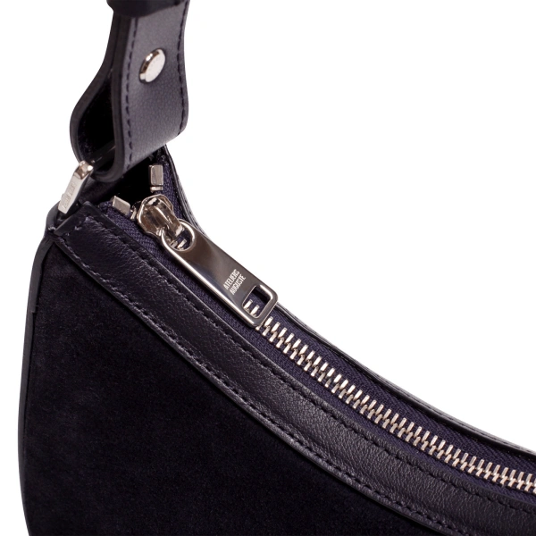 Ateliers Auguste Marceau Silver Edition in Midnight Blue Suede Shoulder Bag, view 3