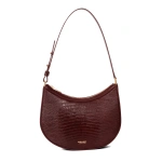 Ateliers Auguste Marceau in Burgundy Lizard-Embossed Leather Shoulder Bag