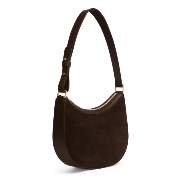 Ateliers Auguste Marceau in Chocolate Suede Shoulder Bag, view 2