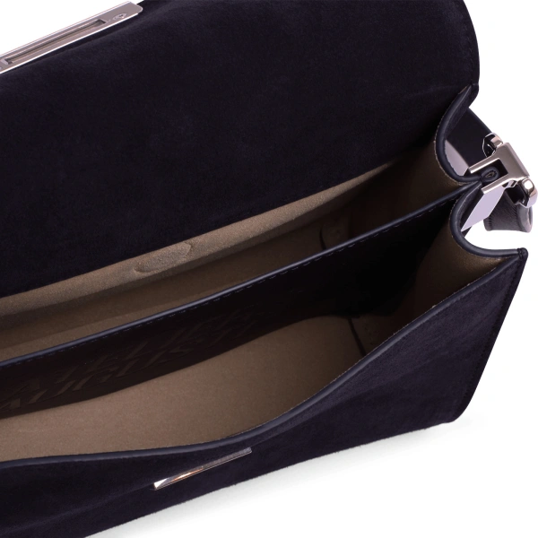 Ateliers Auguste Mini Amelot Silver Edition in Midnight Blue Suede Mini Bag, view 5