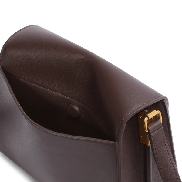 Ateliers Auguste Mini Amelot in Chocolate Smooth Leather Mini Bag, view 4