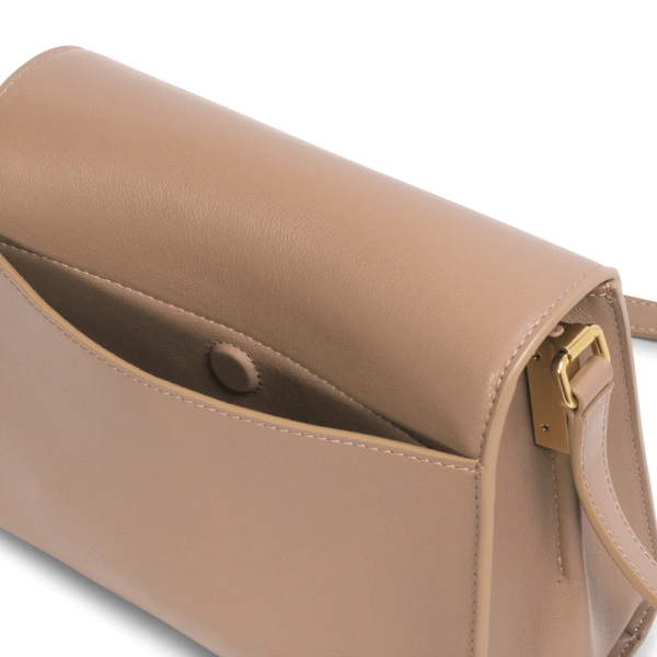 Ateliers Auguste Mini Amelot in Taupe Smooth Leather Mini Bag, view 4