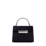 Ateliers Auguste Mini Capucine Silver Edition in Midnight Blue Suede Mini Bag