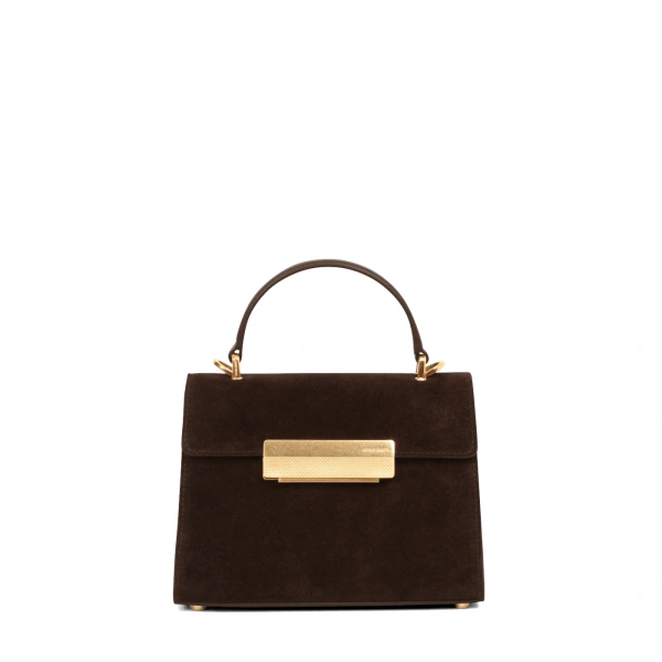 Mini Capucine in Chocolate Suede