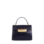 Ateliers Auguste Mini Capucine in Midnight Blue Croco-Embossed Leather Mini Bag