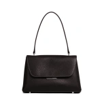 Ateliers Auguste Mini Colette Silver Edition in Black Pebble Leather Small Shoulder Bag