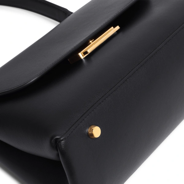 Ateliers Auguste Mini Colette in Black Smooth Leather Small Shoulder Bag, view 4