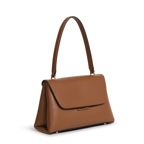 Ateliers Auguste Mini Colette in Tan Smooth Leather Small Shoulder Bag, view 2