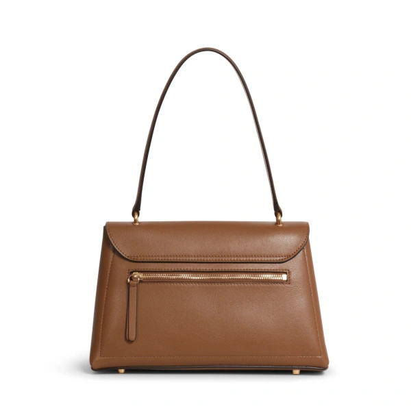 Ateliers Auguste Mini Colette in Tan Smooth Leather Small Shoulder Bag, view 3